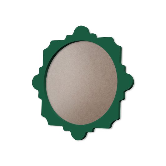 Moldura Provençal Colorida Redonda Em MDF 6mm Para Quadros Decorativos Com Fundo MDF e PVC Antirreflexo