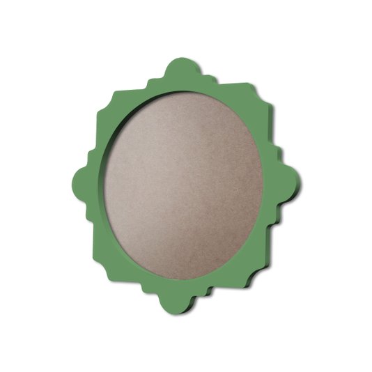 Moldura Provençal Colorida Redonda Em MDF 6mm Para Quadros Decorativos Com Fundo MDF e PVC Antirreflexo
