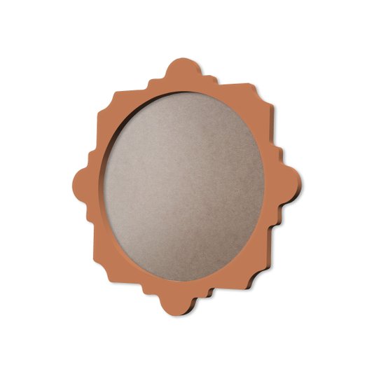 Moldura Provençal Colorida Redonda Em MDF 6mm Para Quadros Decorativos Com Fundo MDF e PVC Antirreflexo