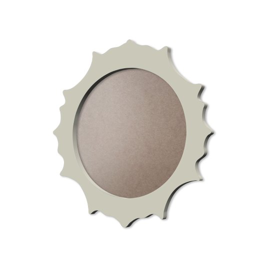 Moldura Provençal Colorida Redonda Em MDF 6mm Para Quadros Decorativos Com Fundo MDF e PVC Antirreflexo