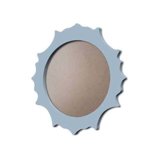 Moldura Provençal Colorida Redonda Em MDF 6mm Para Quadros Decorativos Com Fundo MDF e PVC Antirreflexo