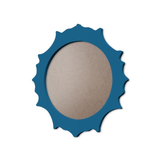 Moldura Provençal Colorida Redonda Em MDF 6mm Para Quadros Decorativos Com Fundo MDF e PVC Antirreflexo