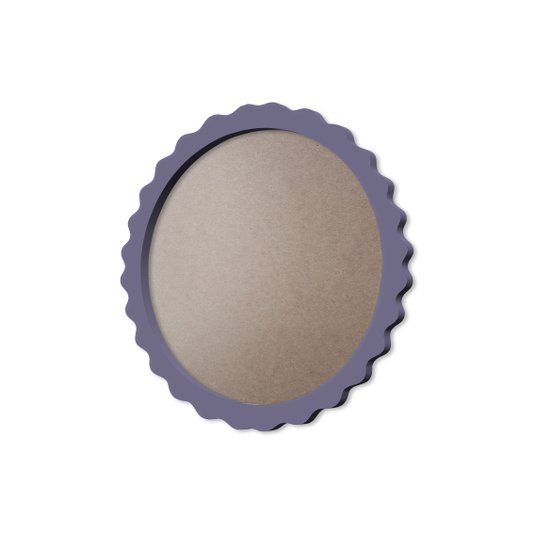 Moldura Provençal Colorida Redonda Em MDF 6mm Para Quadros Decorativos Com Fundo MDF e PVC Antirreflexo