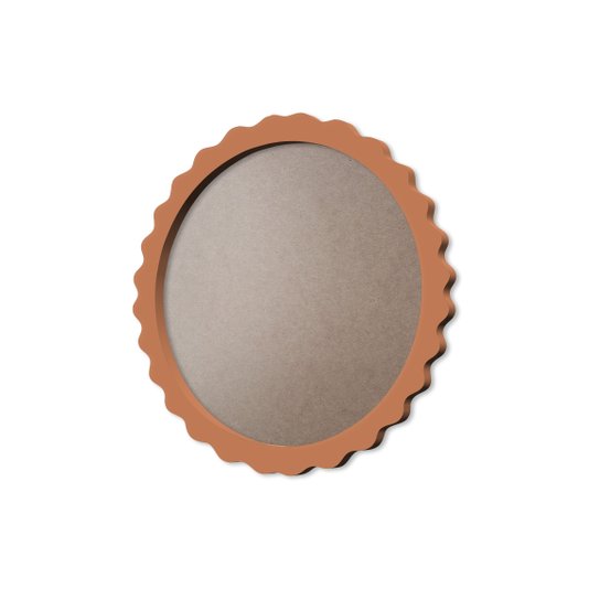 Moldura Provençal Colorida Redonda Em MDF 6mm Para Quadros Decorativos Com Fundo MDF e PVC Antirreflexo