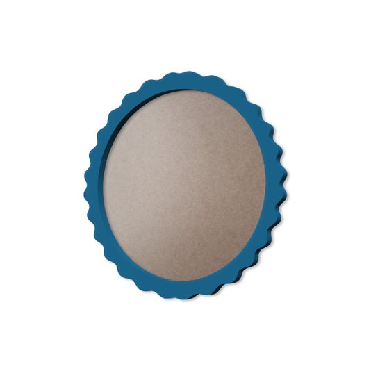 Moldura Provençal Colorida Redonda Em MDF 6mm Para Quadros Decorativos Com Fundo MDF e PVC Antirreflexo