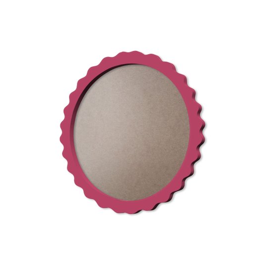 Moldura Provençal Colorida Redonda Em MDF 6mm Para Quadros Decorativos Com Fundo MDF e PVC Antirreflexo