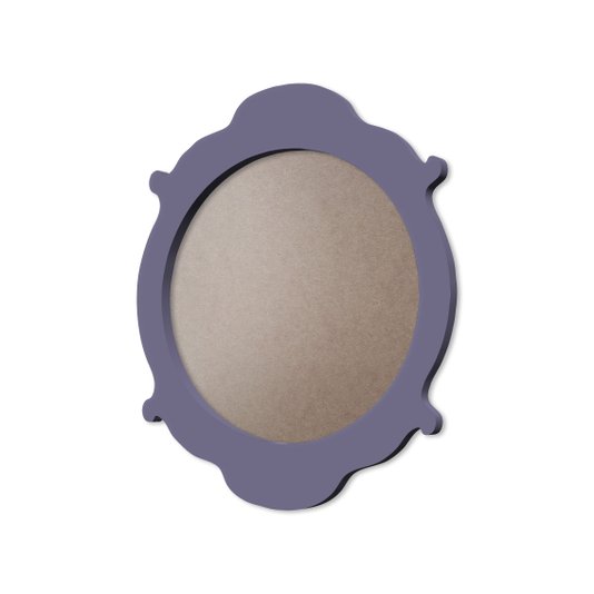 Moldura Provençal Colorida Redonda Em MDF 6mm Para Quadros Decorativos Com Fundo MDF e PVC Antirreflexo