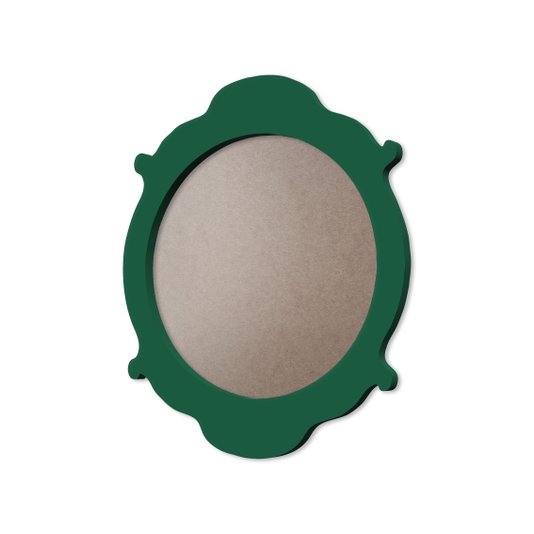 Moldura Provençal Colorida Redonda Em MDF 6mm Para Quadros Decorativos Com Fundo MDF e PVC Antirreflexo