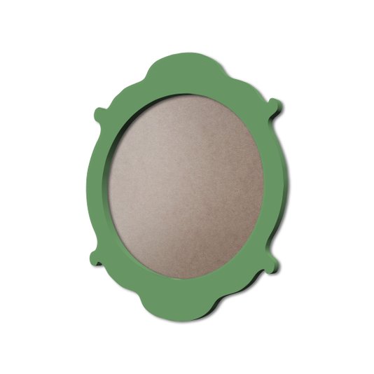 Moldura Provençal Colorida Redonda Em MDF 6mm Para Quadros Decorativos Com Fundo MDF e PVC Antirreflexo