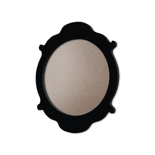 Moldura Provençal Colorida Redonda Em MDF 6mm Para Quadros Decorativos Com Fundo MDF e PVC Antirreflexo