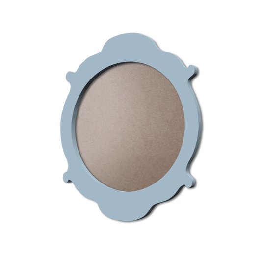 Moldura Provençal Colorida Redonda Em MDF 6mm Para Quadros Decorativos Com Fundo MDF e PVC Antirreflexo
