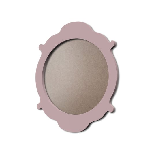 Moldura Provençal Colorida Redonda Em MDF 6mm Para Quadros Decorativos Com Fundo MDF e PVC Antirreflexo