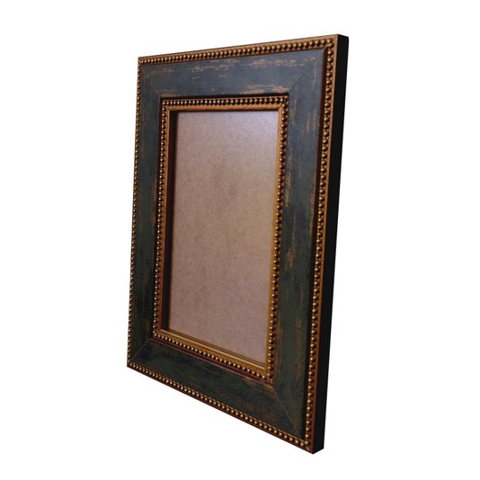 Moldura Provençal com Gravação de Bolinhas para Quadros e Fotos e Fundo MDF e PVC Antirreflexo - 3,4x1,2