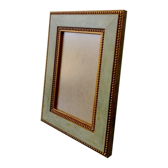 Moldura Provençal com Gravação de Bolinhas para Quadros e Fotos e Fundo MDF e PVC Antirreflexo - 3,4x1,2