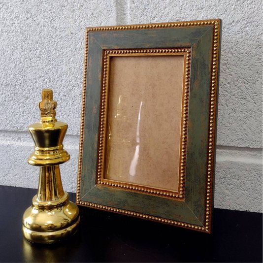 Moldura Provençal com Gravação de Bolinhas para Quadros e Fotos e Fundo MDF e Vidro - 3,4x1,2