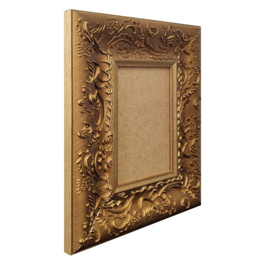 Moldura Provençal com Gravação para Quadros e Fotos com Fundo MDF - 6x1,5