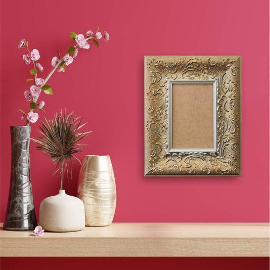 Moldura Provençal com Gravação para Quadros e Fotos com Fundo MDF - 6x1,5