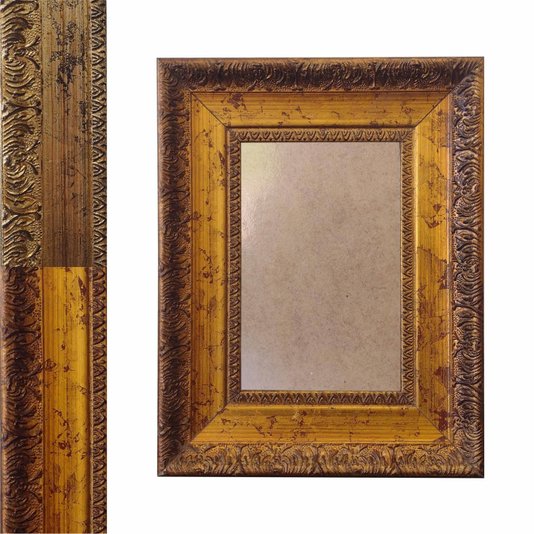 Moldura Provençal com Gravação para Quadros e Fotos com Fundo MDF e PVC Antirreflexo - 4,3x2,5