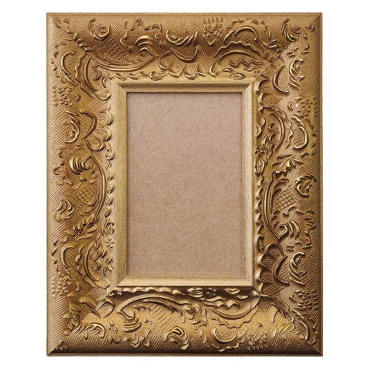 Moldura Provençal com Gravação para Quadros e Fotos com Fundo MDF e PVC Antirreflexo - 6x1,5