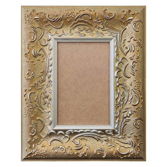 Moldura Provençal com Gravação para Quadros e Fotos com Fundo MDF e PVC Antirreflexo - 6x1,5