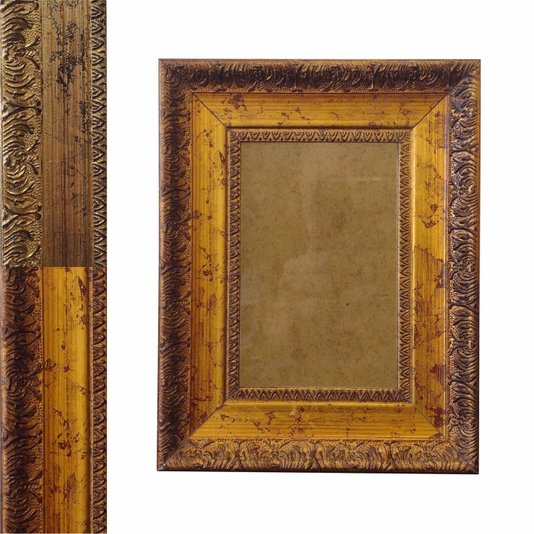 Moldura Provençal com Gravação para Quadros e Fotos com Fundo MDF e Vidro - 4,3x2,5
