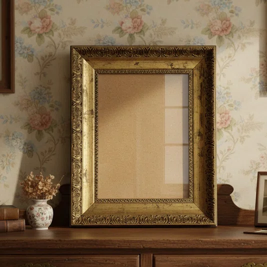 Moldura Provençal Personalizada com Gravação para Quadros e Fotos com Fundo MDF e Vidro - 4,3x2,5