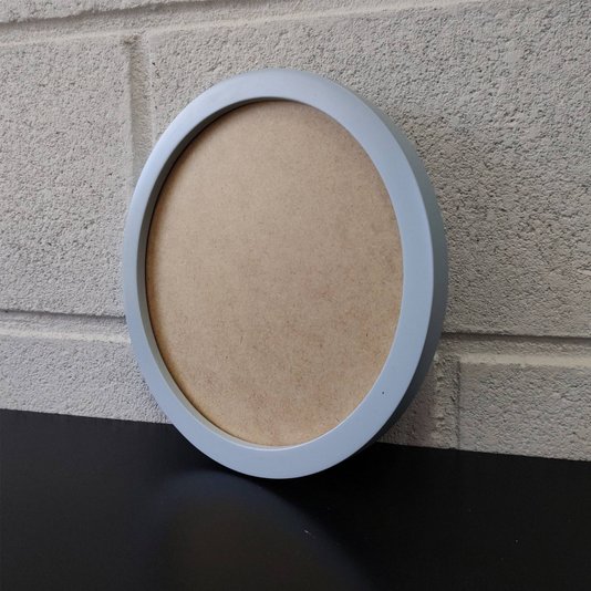Moldura Redonda Colorida em MDF Laqueado para Quadros Decorativos com Fundo MDF