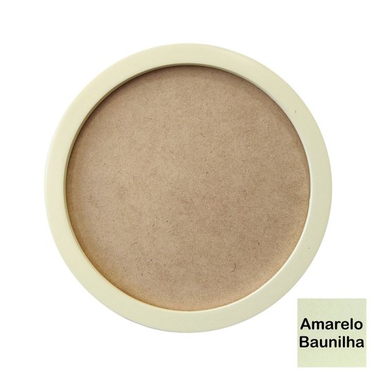 Moldura Redonda Colorida em MDF Laqueado para Quadros Decorativos com Fundo MDF
