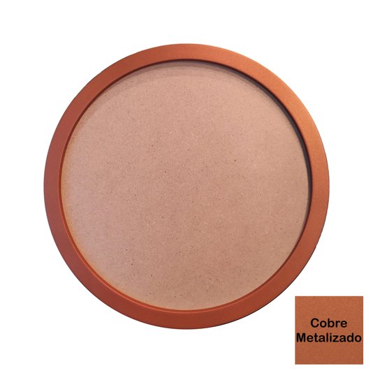 Moldura Redonda Colorida em MDF Laqueado para Quadros Decorativos com Fundo MDF