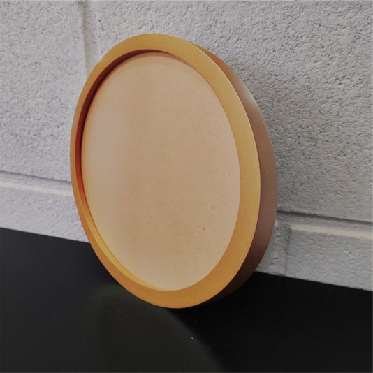 Moldura Redonda Colorida em MDF Laqueado para Quadros Decorativos com Fundo MDF