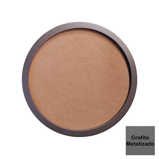 Moldura Redonda Colorida em MDF Laqueado para Quadros Decorativos com Fundo MDF