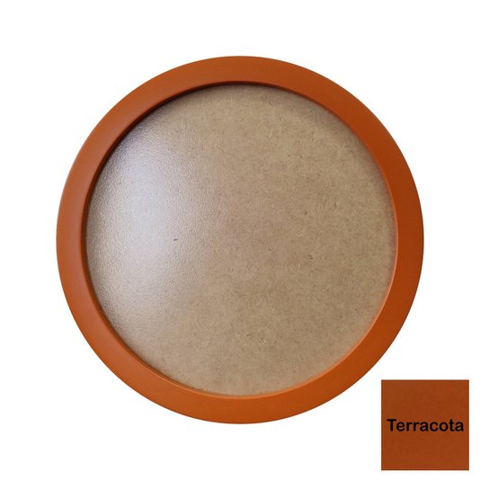 Moldura Redonda Colorida em MDF Laqueado para Quadros Decorativos com Fundo MDF e PVC Antirreflexo