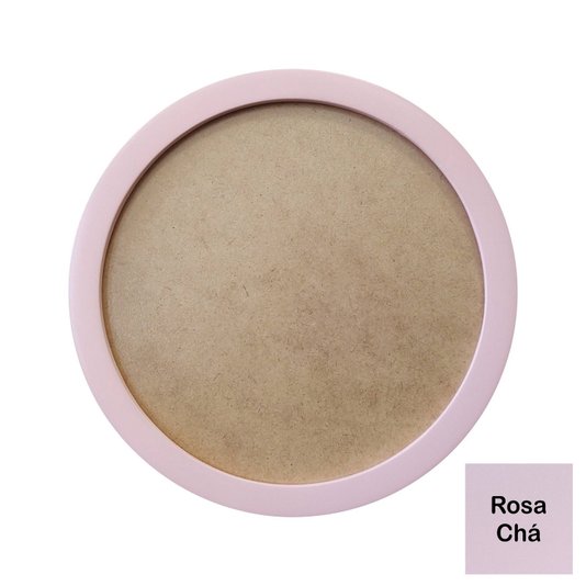 Moldura Redonda Colorida em MDF Laqueado para Quadros Decorativos com Fundo MDF e PVC Antirreflexo