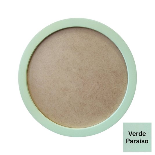Moldura Redonda Colorida em MDF Laqueado para Quadros Decorativos com Fundo MDF e PVC Antirreflexo