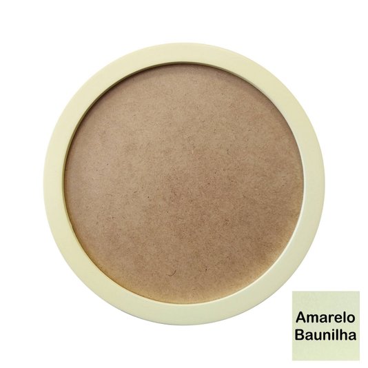 Moldura Redonda Colorida em MDF Laqueado para Quadros Decorativos com Fundo MDF e PVC Antirreflexo
