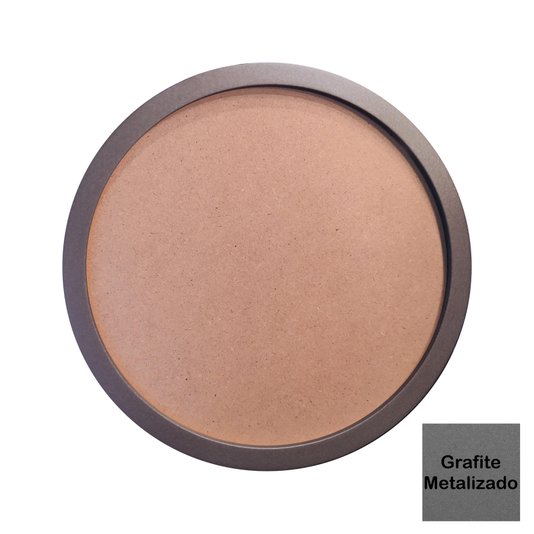 Moldura Redonda Colorida em MDF Laqueado para Quadros Decorativos com Fundo MDF e PVC Antirreflexo