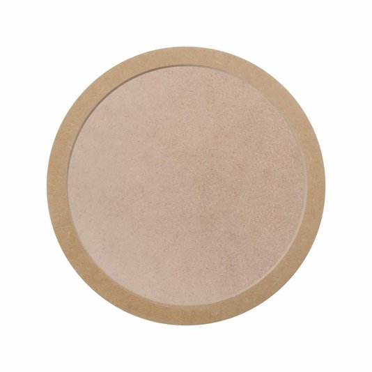 Moldura Redonda em MDF Cru 15mm para Quadros Decorativos com Fundo MDF e PVC Antirreflexo