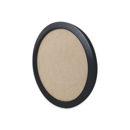 Moldura Redonda Colorida em MDF Laqueado para Quadros Decorativos com Fundo MDF