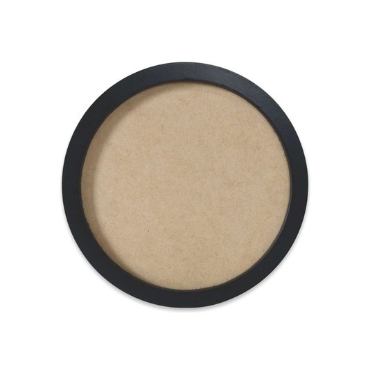Moldura Redonda Colorida em MDF Laqueado para Quadros Decorativos com Fundo MDF