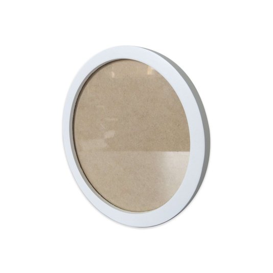 Moldura Redonda Colorida em MDF Laqueado para Quadros Decorativos com Fundo MDF e Vidro