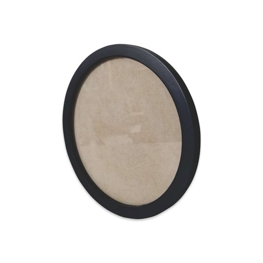 Moldura Redonda Colorida em MDF Laqueado para Quadros Decorativos com Fundo MDF e Vidro