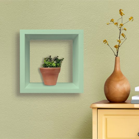 Nicho Decorativo Colorido em Mdf Laqueado para Parede - 20x20x12cm