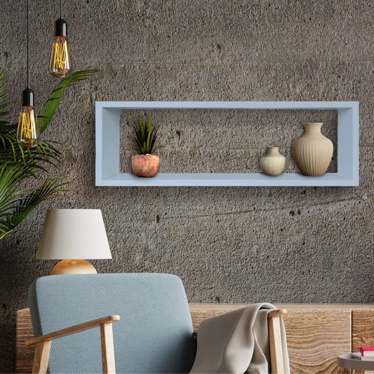 Nicho Decorativo Colorido em Mdf Laqueado para Parede - 20x60x12cm
