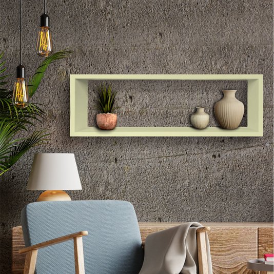 Nicho Decorativo Colorido em Mdf Laqueado para Parede - 20x60x12cm