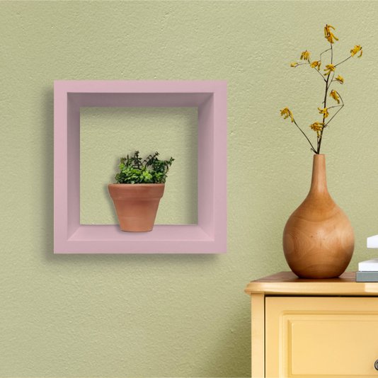 Nicho Decorativo Colorido em Mdf Laqueado para Parede - 25x25x12cm