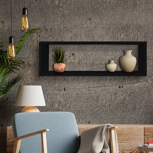 Nicho Decorativo Colorido em Mdf Laqueado para Parede - 25x60x12cm