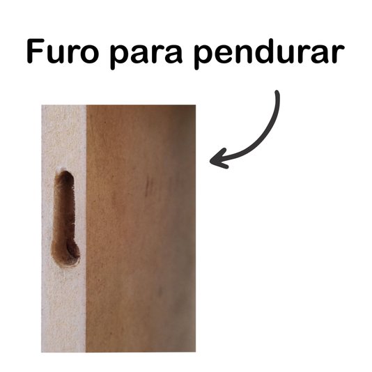 Nicho Decorativo em MDF Cru para Parede - 25x25x12cm