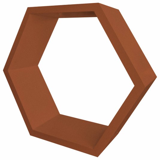 Nicho Hexágonal Colméia Colorido em Mdf Laqueado para Parede - 38x44x12cm