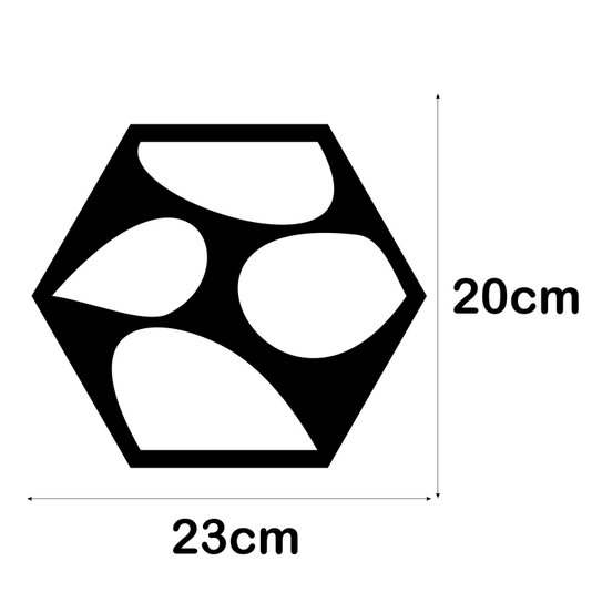 Painel Cobogó Hexagonal Vazado em Mdf 3mm Laminado - Abstrato