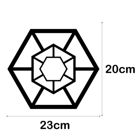 Painel Cobogó Hexagonal Vazado em Mdf 3mm Laminado - Dois Hexagonais